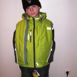 VEST F-9117 164 cm Apple Green/Traffic Grey