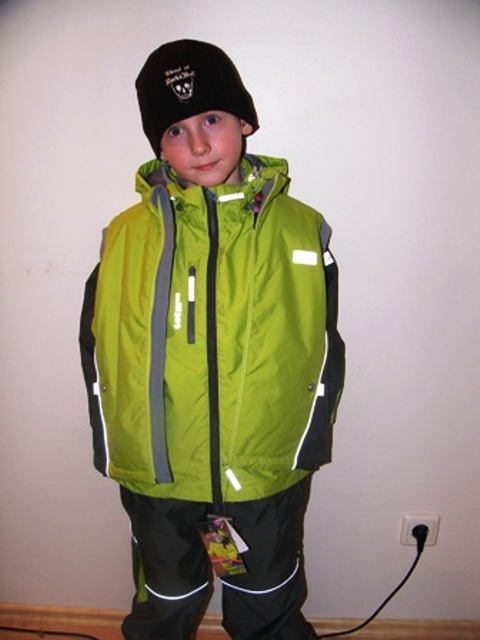 VEST F-9117 164 cm Apple Green/Traffic Grey