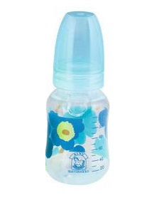 Lutipudel Marimekko Ainu 120ml sinine lilledega silikoon lutiga N1