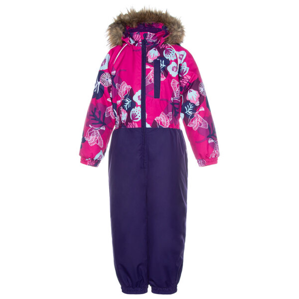 Laste kombinesoon 31900030 WILLY, fuksia mustriga/tumelilla-94063