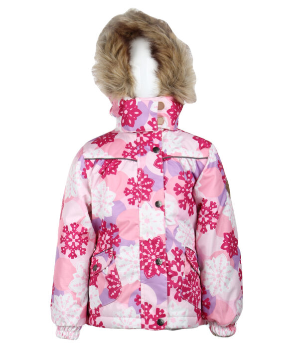 Tüdrukute jope MIANNA 1106BW14 98cm fuchsia pattern-763 Huppa
