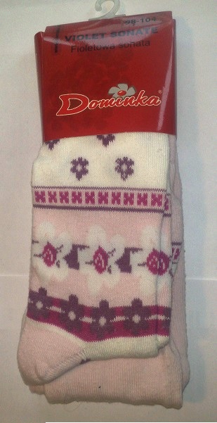 Dominka sukkpüksid 98-104cm valge/roosa lilled