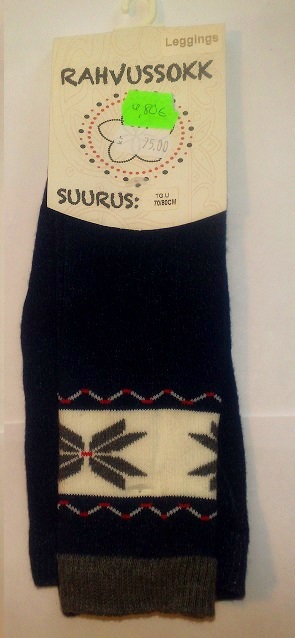 Retuusid Rahvussokk 70-80cm t.sinine/valge muster