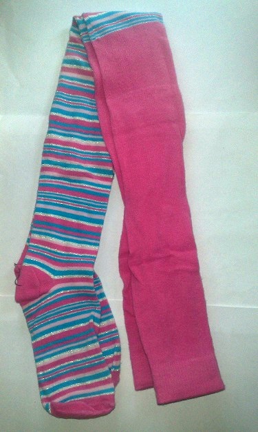 Sukkpüksid 6Y 110-116cm roosad/triibulised
