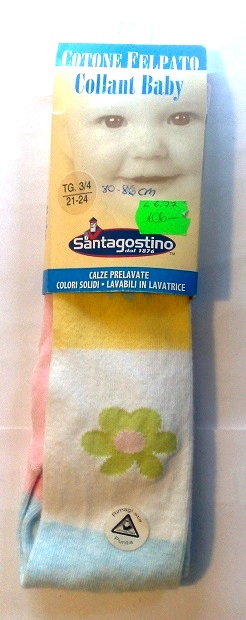 Sukkpüksid Santagostino 80-86cm kollane/valge/h.sinine/roosa lilledega