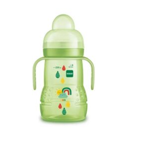 MAM Trainer joogipudel 220ml roheline Päike,pilv,vikerkaar 6+kuud