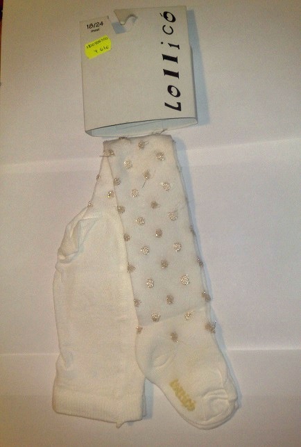 Sukkpüksid Lollico Valged kuld mummudega 18/24kuud-75-90cm