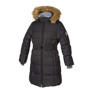 Tüdrukute mantel YACARANDA 70009 -must 140cm Huppa