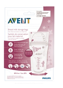 AVENT rinnapiima säilituskotid 180ml/25tk SCF603/25