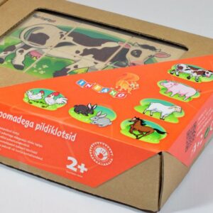 Koduloomadega pildiklotsid 6tk