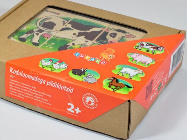 Koduloomadega pildiklotsid 6tk