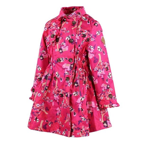 Huppa tüdrukute mantel 1210BS15 BIANCA  763-fuksia mustriga  (104-116CM) Vali suurus!!!