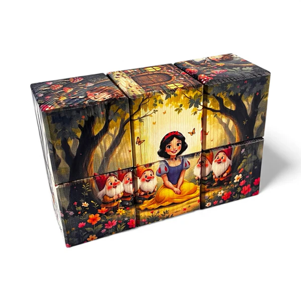Fairy Tale Picture Blocks – Set of 6 puidust pildiklotsid