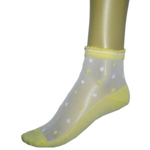 SUVA. Sokid viskosiga – värvilised täpid. 16-18cm(suurus 26-31) KOLLASED