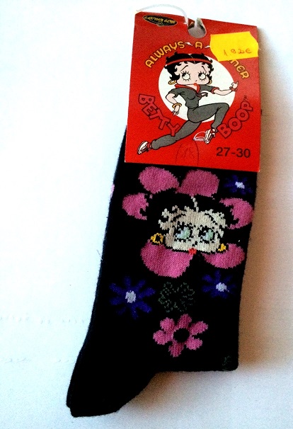 Sokid Betty Boop mustad 27-30