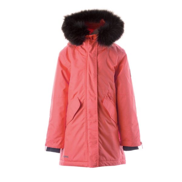PARKA VIVIAN  tüdrukule 12490020 200G SOOJUSTUS 00049-neoon korall HUPPA