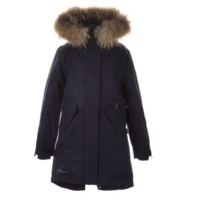 PARKA VIVIAN 1 naistele 12498120 200G SOOJUSTUS 00086-tumesinine HUPPA naturaalse karvaga