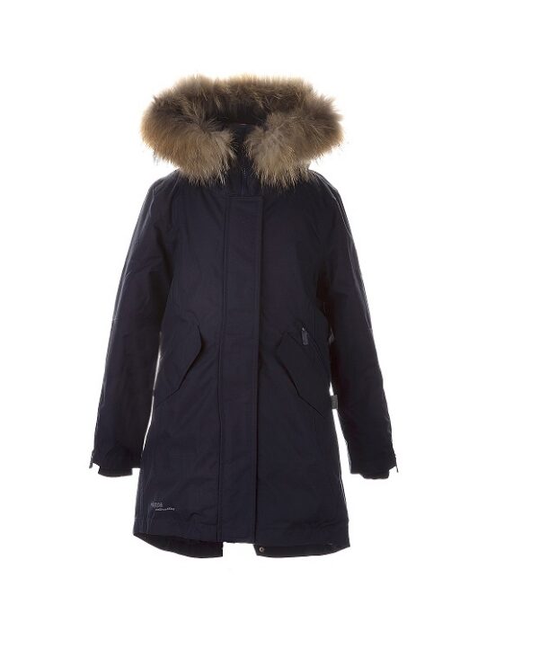 PARKA VIVIAN 1 naistele 12498120 200G SOOJUSTUS 00086-tumesinine HUPPA naturaalse karvaga