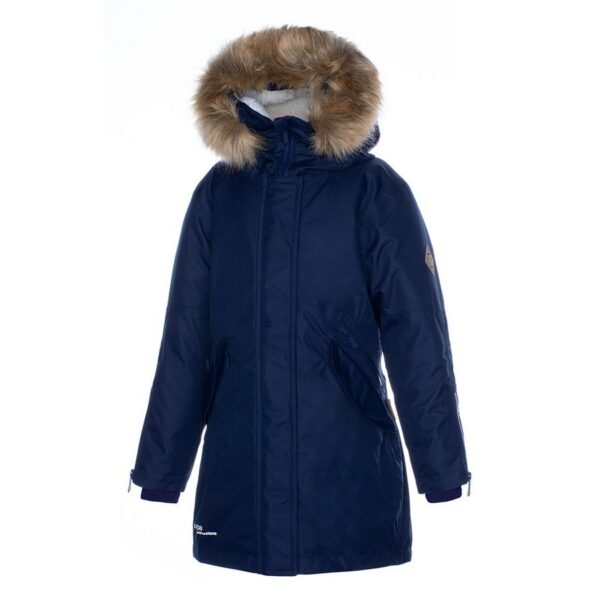 PARKA VIVIAN tüdrukule 12490020 200G SOOJUSTUS 00086-tumesinine HUPPA