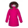 PARKA VIVIAN 1  tüdrukule 12490120 200G SOOJUSTUS 00063-fuksia  HUPPA naturaalse karvaga – pilt 1
