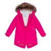 PARKA VIVIAN 1  tüdrukule 12490120 200G SOOJUSTUS 00063-fuksia  HUPPA naturaalse karvaga – pilt 3