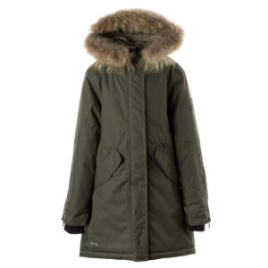 PARKA VIVIAN 1 tüdrukule 12490120 200G SOOJUSTUS 10057-tumeroheline HUPPA naturaalse karvaga