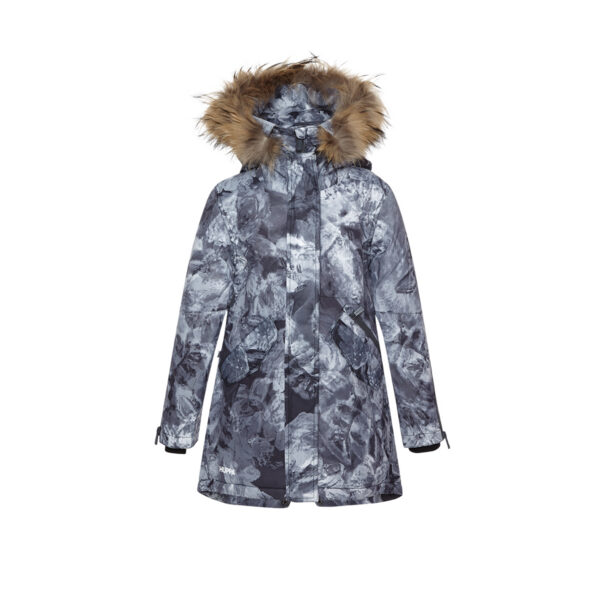 PARKA VIVIAN 1  12498120 200G SOOJUSTUS 21009-must mustriga HUPPA naturaalse karvaga