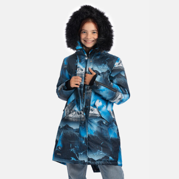 PARKA VIVIAN 2 tüdrukule 12490220 200G SOOJUSTUS 52186-tumesinine mustriga HUPPA