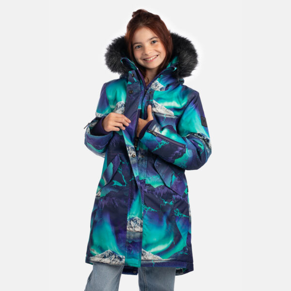 PARKA VIVIAN 2 tüdrukule 12490220 200G SOOJUSTUS 52199-mitmevärviline mustriga HUPPA