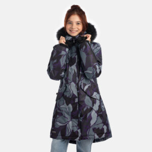 PARKA VIVIAN 2 tüdrukule 12490220 200G SOOJUSTUS 54109-must mustriga HUPPA