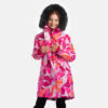 PARKA VIVIAN 2 tüdrukule 12490220 200G SOOJUSTUS 54139-neoon roosa  mustriga HUPPA – pilt 3