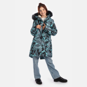 PARKA VIVIAN 2 tüdrukule 12490220 200G SOOJUSTUS 54156-jääsinine mustriga HUPPA