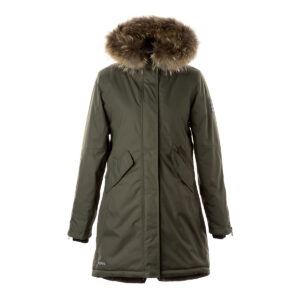 PARKA VIVIAN1   naistele 12498120 200G SOOJUSTUS 10057-tumeroheline HUPPA naturaalse karvaga