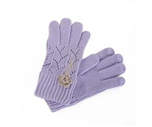 Tüdrukute kootud kindad LEILA 8208AS13 N3 043-lilac Huppa