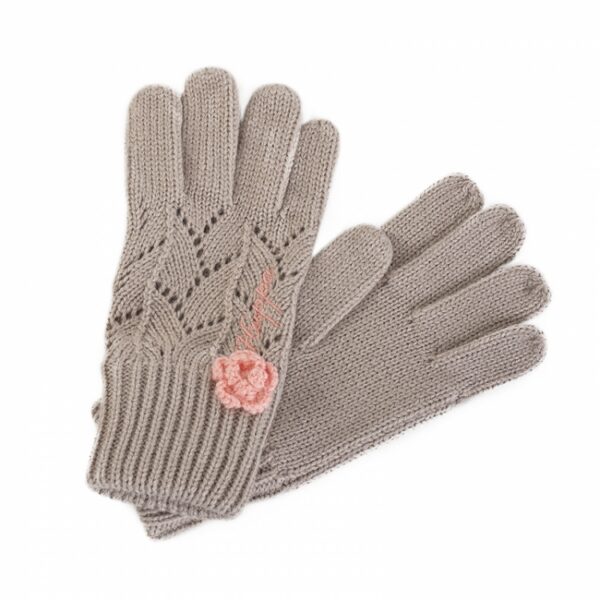 Tüdrukute kootud kindad LEILA 8208AS13 N4 071-beige Huppa