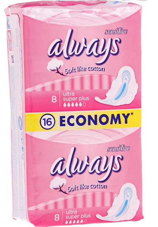 HÜGIEENISIDEMED Always Ultra Sensitive Super Plus Duo 16tk