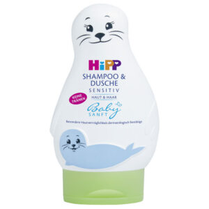 Babysanft HIPP shampoon ja pesugeel hülgekujulises pakendis 200ml