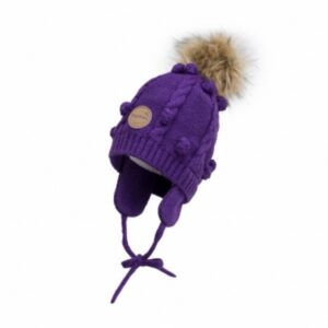 Kootud beebimüts MACY 8357AW14 XS (43-46cm) lilla 083 HUPPA