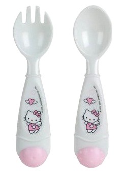 Hello Kitty Trudeau kahvel+lusikas 4+kuud