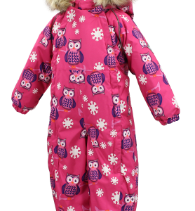 Väikelaste kombe KEIRA 3192BW01, fuksia öökulli mustriga-O63, 68cm Huppa