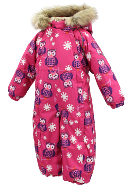 Väikelaste kombe KEIRA 3192BW01, fuksia öökulli mustriga-O63, 68cm Huppa