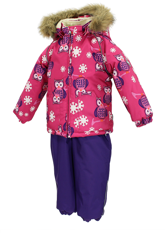 Komplekt AVERY 4178CW01 O63-fuksia öökull/lilla  80cm Huppa