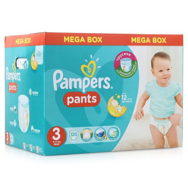Pampers Mega Box N3 6-11kg mähkmepüksid 120tk LÕPUMÜÜK!!!