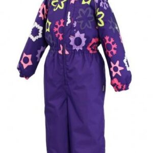Kombinesoon WILLY 3190CW01 P43-tumelilla helbe mustriga/t.lilla 122cm Huppa