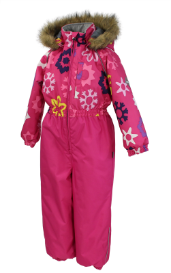 Kombinesoon WILLY 3190CW01 P63-fuksia helbe mustriga/fuksia 122cm Huppa