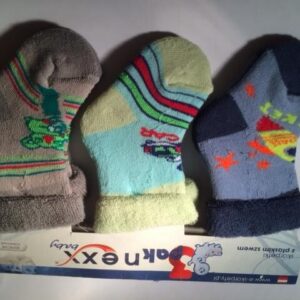 Sokid frotee 3tk 6-12kuud Sinine rakett/H.sinine Auto/Hall Koaala
