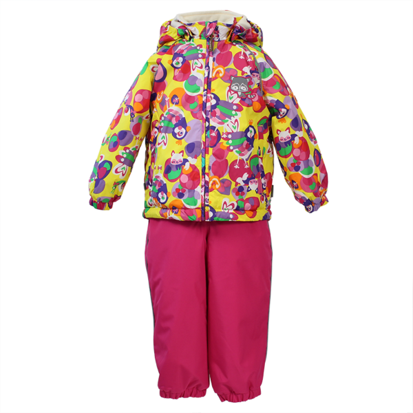Komplekt MIKI 100g 4189CS16 92cm 202-kollane/valge/fuksia Huppa