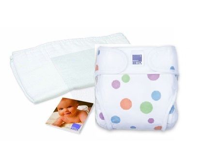 BambinoMio Mähkmekate+mähe+absorbeeruv mähe- stardipakk mustriga täpid 7-9kg 3in1