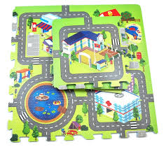 Puzzlematt Linnaliiklus 9tk 1tk-32x32cm