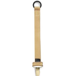 Elodie Details Pacifier Clip –  Leather Nude Nude One Size lutipael nahast